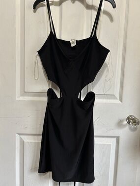Windsor Black Backless Cutout Slip Dress